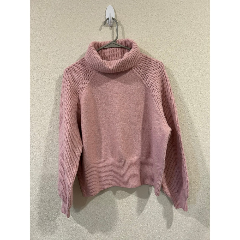 Elodie Womens Pink Turtleneck Knit Sweater Pullover XL